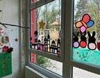Fensterdekoration im Kinder- und Familienzentrum Reepschlägerstraße