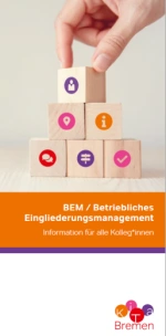 Titel des Informationsflyers Betrieblichen Eingliederungsmanagements (BEM)