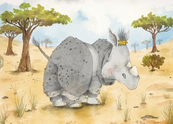 Ein Nashorn macht Theater | Illustration