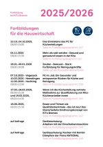 Flyer: Fortbildungen für Hauswirtschaftskräfte