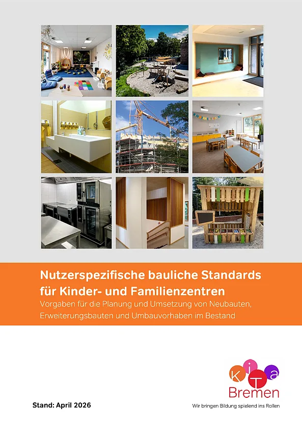 Titelbild Handout Nutzerspezifische bauliche Standards für Kinder- und Familienzentren
