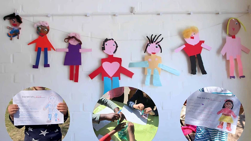 Bastelergebnisse des Kinder- und Familienzentrums Mülheimer Straße