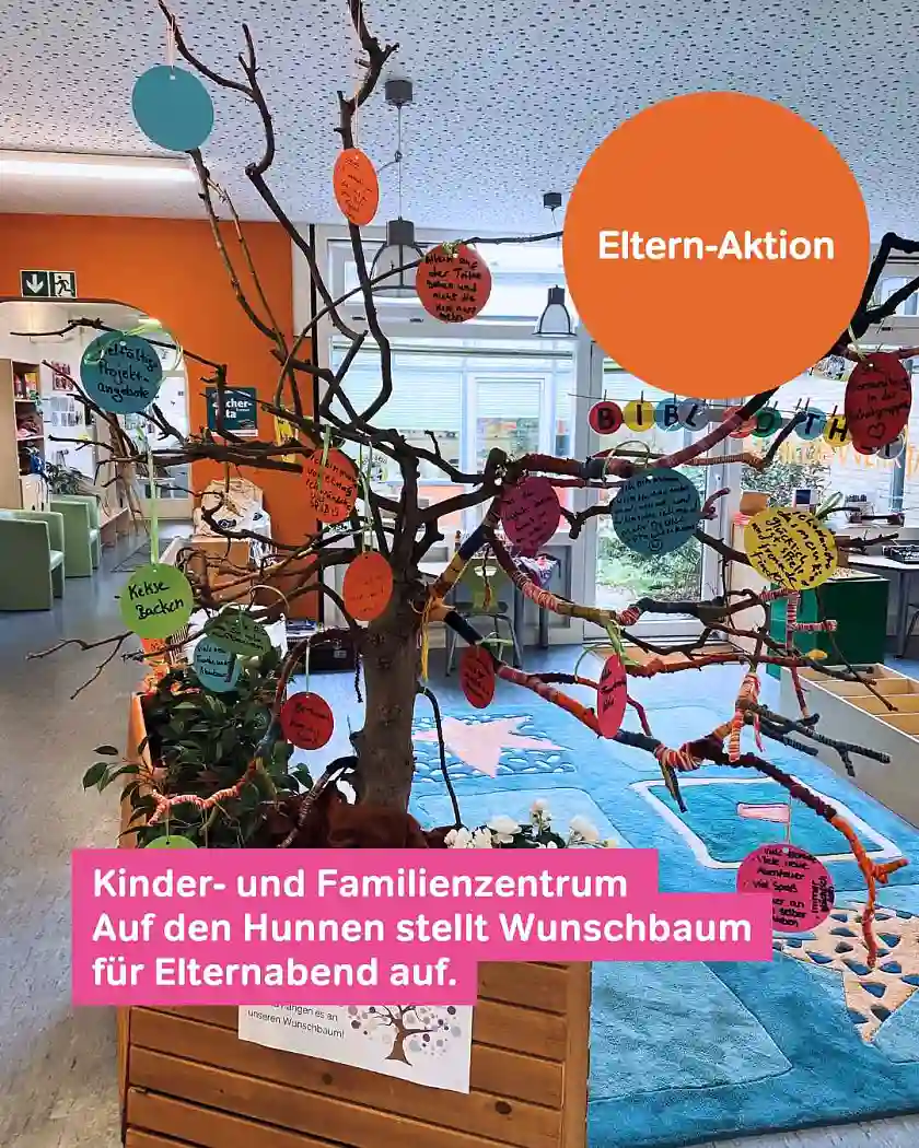 Wunschbaum im Kinder- und Familienzentrum Auf den Hunnen