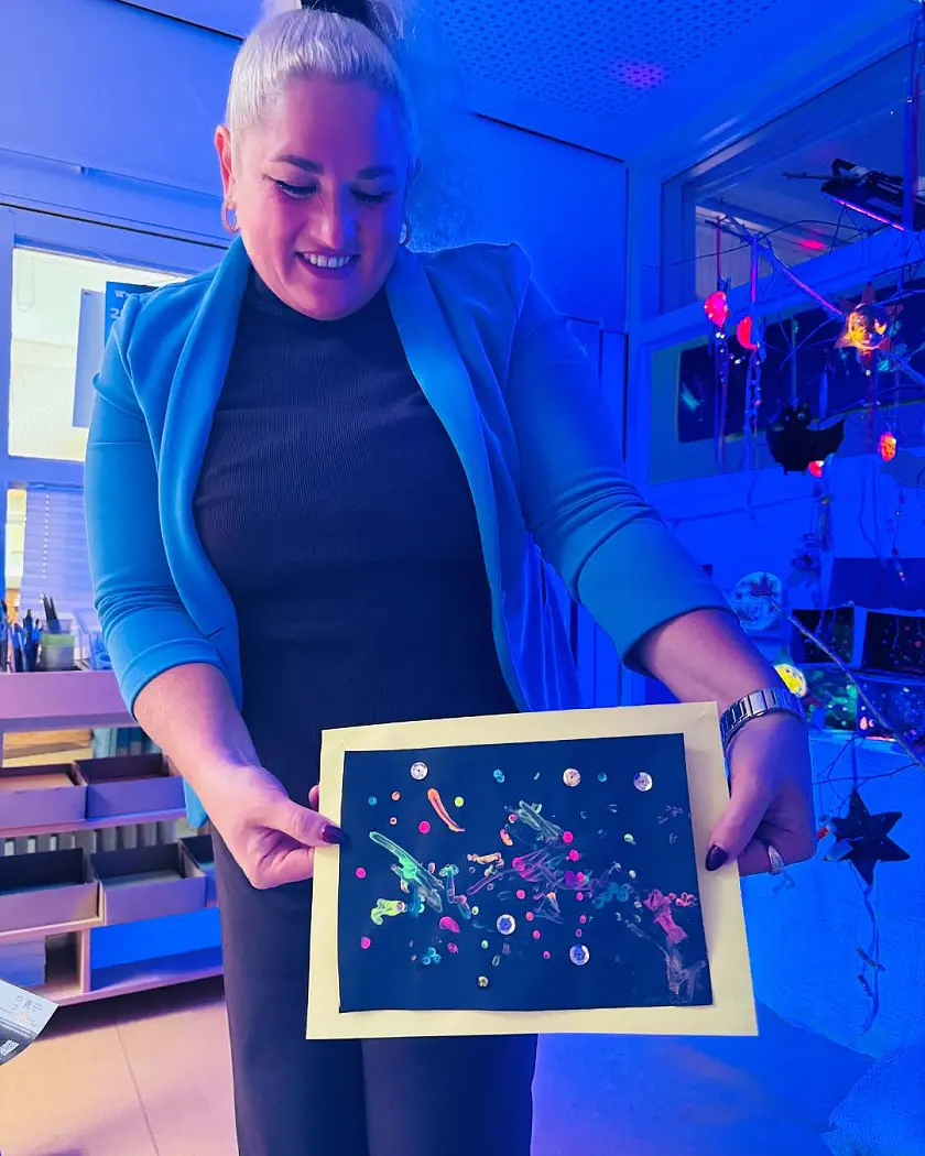 Kunstprojekt 2026: Kunstwerk der Krippenkinder