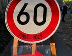 Jubiläum Graubündener Straße: Schild 60 Jahre