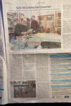 Foto eines Weser Kurier-Zeitungsartikels Seit 50 Jahren im Quartier