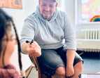 Interviewstation mit Michael