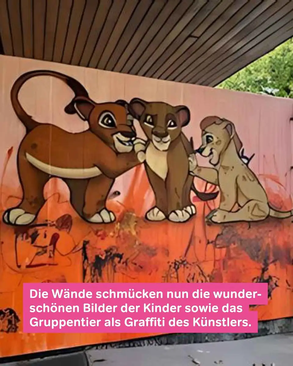 Fertiges Wandbild, Gruppentier "L&ouml;we"