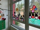 Fensterdekoration im Kinder- und Familienzentrum Reepschlägerstraße
