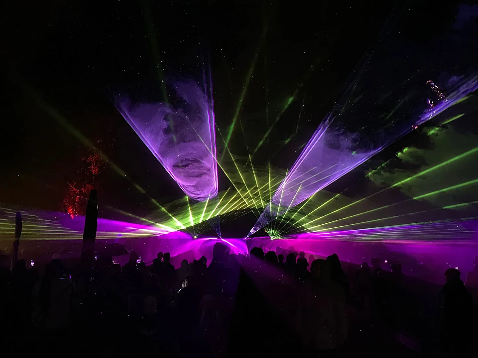 Lasershow auf dem Lichterfest Wohlers Eichen 2022