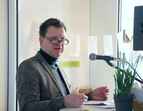 Thomas Jablonski bei seiner Rede zum Neujahrsempfang 2023 von KiTa Bremen