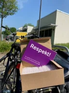 Paket auf Fahrrad