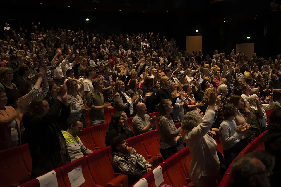 Standing Ovation nach dem Bandauftritt. 