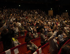 Standing Ovation nach dem Bandauftritt. 