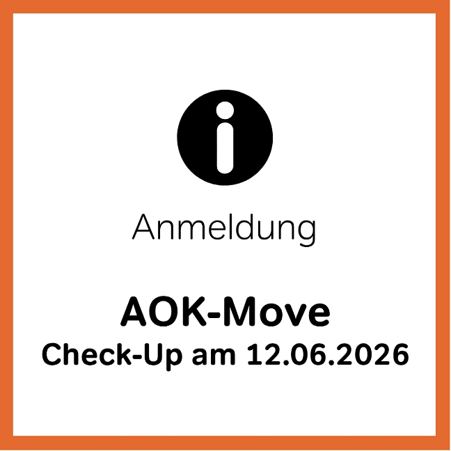 Jetzt anmelden: AOK-Move Check-Up am 12. Juni 2026