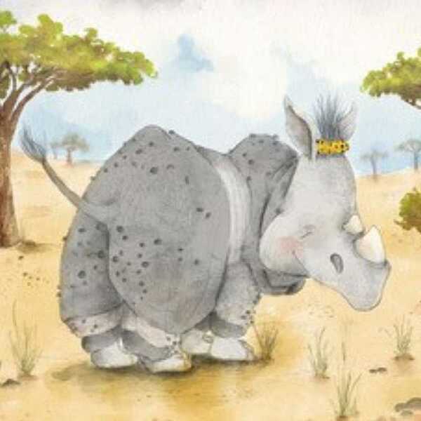 Ein Nashorn macht Theater | Illustration eines Nashorns