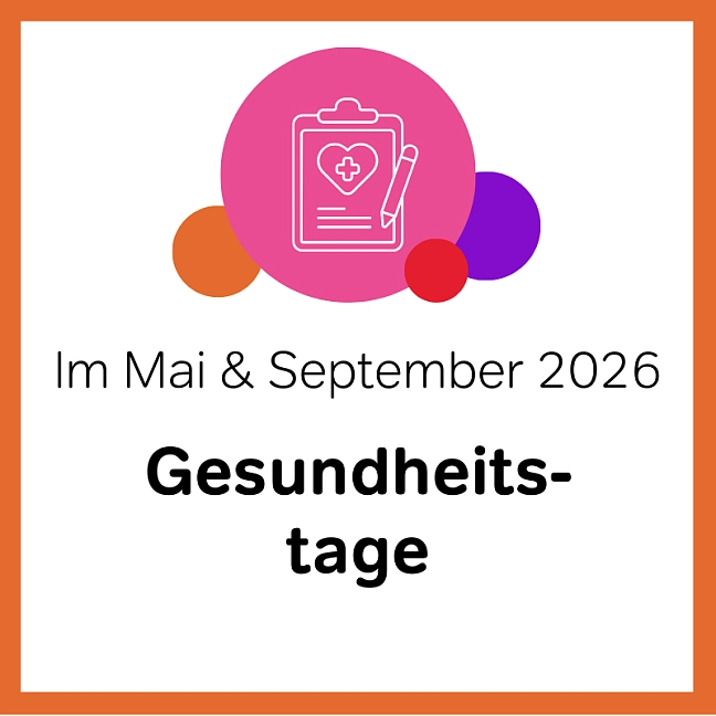 Gesundheitstage im Mai und September 2026