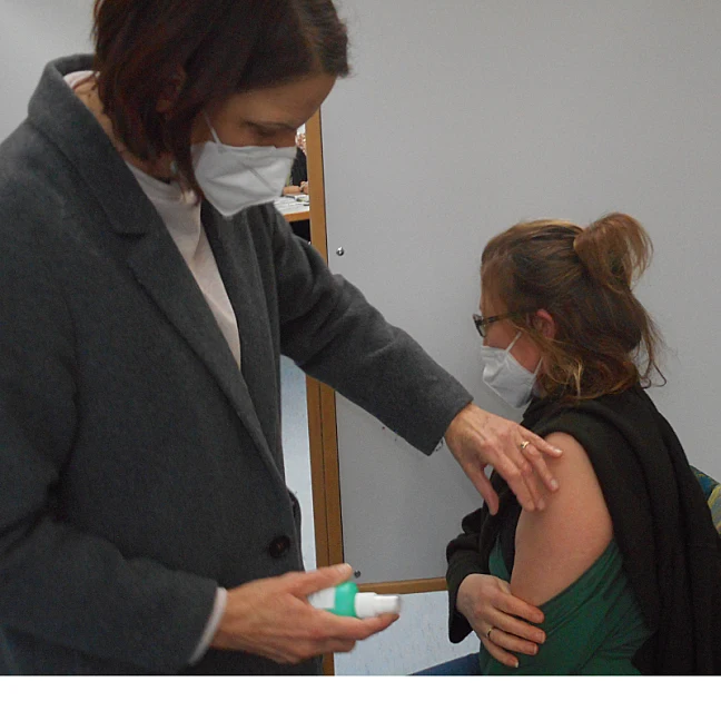 Impfaktion im KuFZ Kinderhafen Tenever 