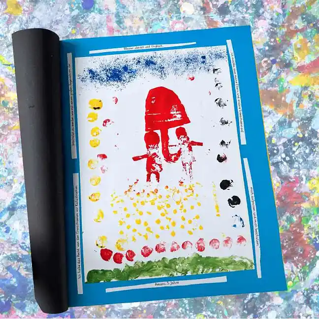 Kunstwerke aus dem Kinder- und Familienzentrum Bei den drei Pfählen vermitteln die Stimmen der Kinder